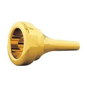   Wick 2 Gold plated Tuba Mouthpiece, Small Shank Musical Instruments
