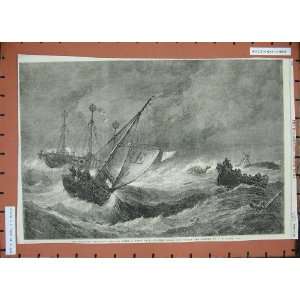   Ramsgate Life Boat Heavy Gale Storm Ships Fine Art: Home & Kitchen