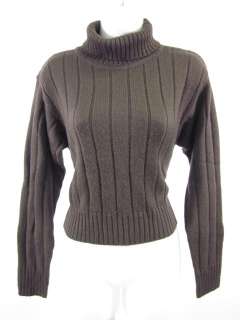 OBERMEYER Brown Wool Turtleneck Sweater Top Sz M  