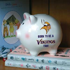    MINNESOTA VIKINGS OFFICIAL 6x5 BORN TO BE PIGGY: Toys & Games