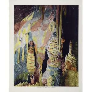  1943 Carlsbad Caverns Cave New Mexico Color Print 