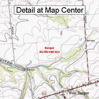  USGS Topographic Quadrangle Map   Bangor, New York (Folded 