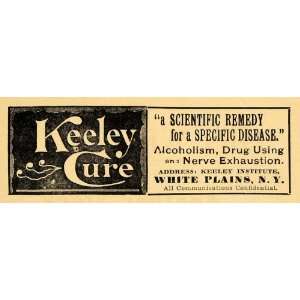  1910 Ad Keeley Cure Remedy Disease Nerves White Plains 