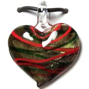  Murano art glass Pendant Lampwork necklace heart y18 