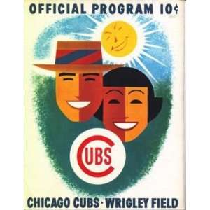  1956 Chicago Cubs Vs Milwaukee Braves Official Program 