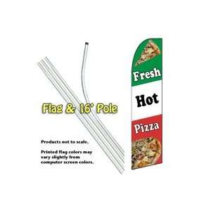  Fresh Hot Pizza (Tri Color) Feather Banner Flag Kit (Flag 