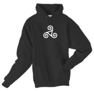 Hoodie   Triskele   three 3 celtic legs triskelion  