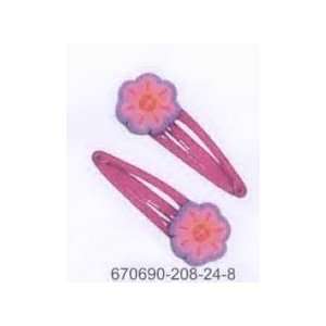  Barrettes Flower/Cross Dark Pink Fimo (2 Pack): Everything 