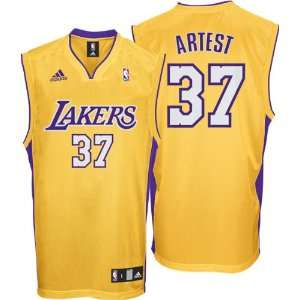  Ron Artest Jersey adidas Gold Replica #37 Los Angeles Lakers 