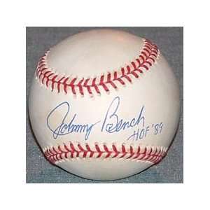  Signed Johnny Bench/Autographed HOF Baseball Sports 