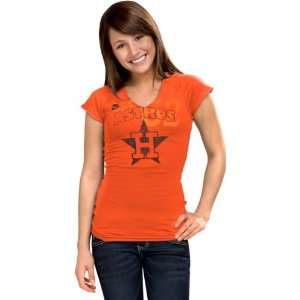   Nike Womens Orange Cooperstown Bases Loaded Tee: Sports & Outdoors