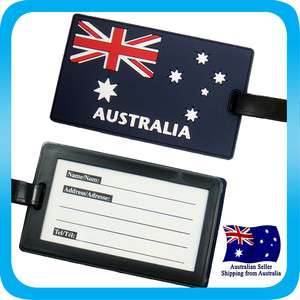   Australian Flag Luggage Tag Tavel ID Tag PVC **proud to be Aussie