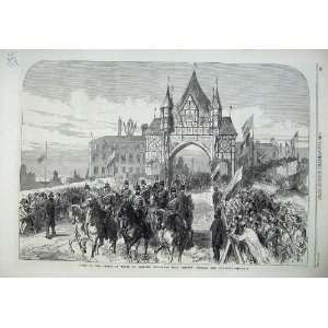  Prince Wales Chester 1869 City Road Horses Soldiers Art 