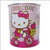   this compact Hello Kitty trash can decorated with Kitty ride bike