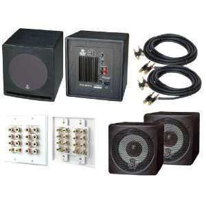  Pyle Speakers/Subwoofer/Installation Package for Home 