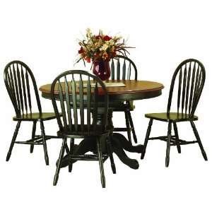  Sunset Trading Round Pedestal Table Dining Room Set: Home 