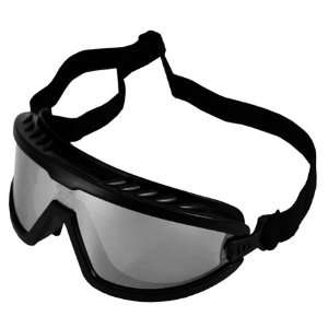  Black Silver Mirrored Safety Goggles