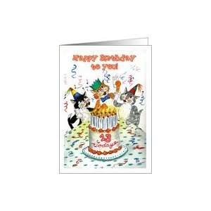    Birthday Card for 13 yr old   Singing Cats Card: Toys & Games