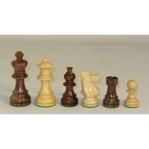  Rosewood and Boxwood Lardy Chess Pieces 
