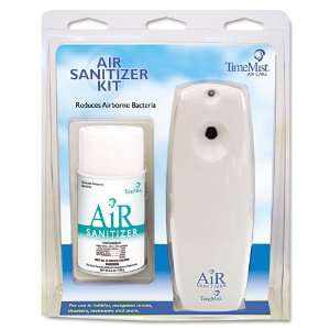 air sanitizer dispenser and one can of air sanitizer.   Kills airborne 