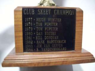  TROPHY ~ SKEET CHAMPION ~ Cup ~ AWARD ~ 1977  1999 ~ Hunting  