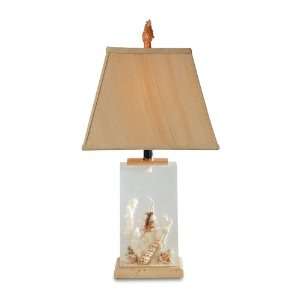  26 Surfrider Table Lamp Featuring Shells and Coral