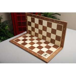   Folding Walnut Tournament Chess Board   2.25 inch: Toys & Games