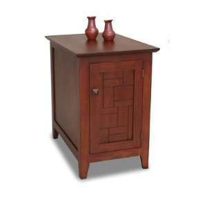 Facets Cabinet End Table by Leick Furniture (Merlot) (24H 