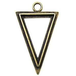  Large Raised Triangle Bezel, Bronze Plated Arts, Crafts 