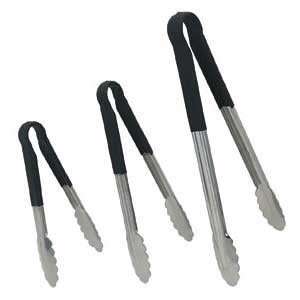  Update TOPP 16 16 in. Black Handle Spring Tongs Kitchen 