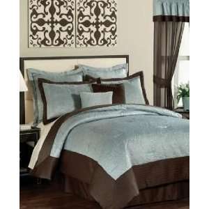   Bedding, Blue India Tile Queen Comforter Bed In A Bag Set (Clearance