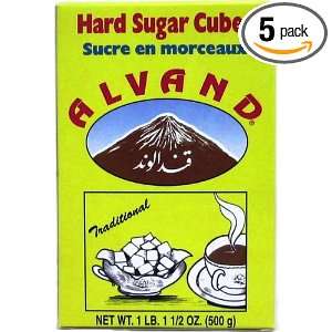 Alvand Sugar Cubes Hard, 500 Grams (Pack of 5):  Grocery 