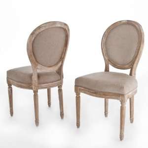  Carlisle Light Grey Fabric Dining Chair (Set of 2): Home 