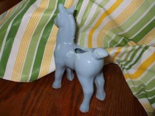 Vintage Morton Pottery Colt Horse Foal Blue Pony Small Planter Vase 