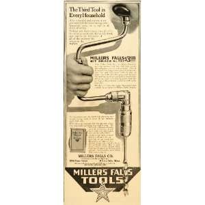  1917 Ad Millers Falls Bit Brace Toolmaker Mechanic Saw 