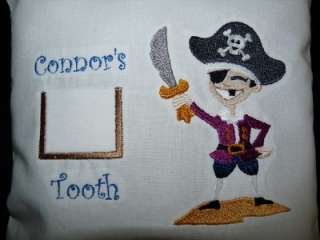 Personalized Boy Tooth Fairy Pillow   Pirate  