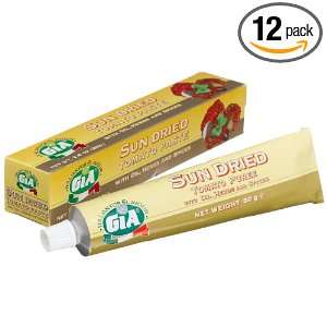 Gia Sun Dried Tomato Paste, 2.8 Ounce Tubes (Pack of 12)  
