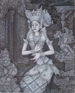 Painting   Logong Dance  Bali Art   Spiritual Sale  
