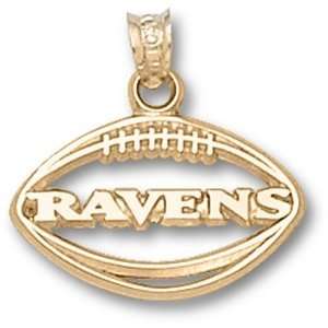   Ravens NFL New Football Pendant (Gold Plate): Sports & Outdoors