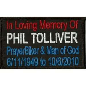  PHIL TOLLIVER Memorial PRAYERBIKER Christian Biker Patch 
