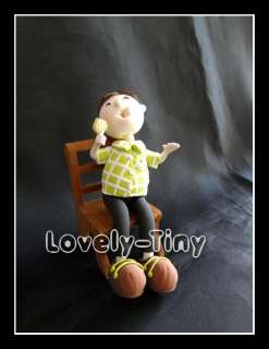 Spring Clay Dolls: Dollhouse miniature doll:Boy sitting  