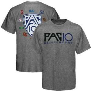  Pac 10 Conference Charcoal Ringspun Heathered T shirt 