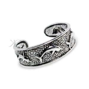  Sterling Silver Dolphin Toe Rings: Jewelry