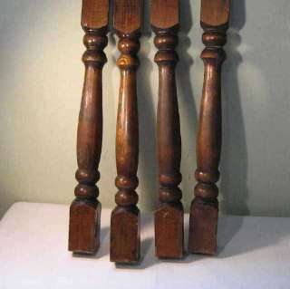 Salvage Lot of 4 Pine Architectural Baluster Stair Case Spindles.