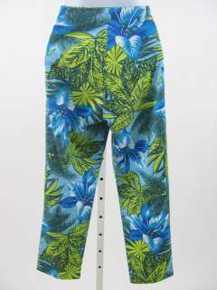 MORGAN DE TOI Blue Tropical Floral Capris Pants 38  