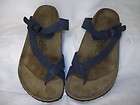 Birkis Patina Finish Toe Loop Sandals w/ Adj. Buckle 9 1/2   10 Navy 