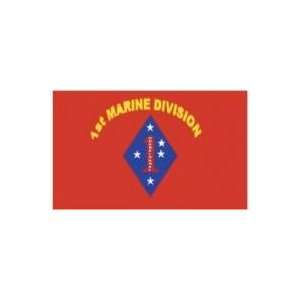  Economy 3 x 5 Military Flag   Marine 1st Division: Office Products