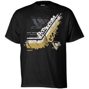   Penguins Youth In Stick Tive T Shirt   Black: Sports & Outdoors