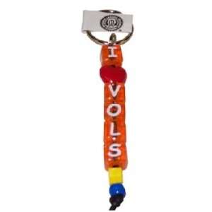  University Of Tennessee Keychain Beaded I Luv Vols Case 