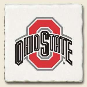 Ohio State University Tumbled Stone Coaster Set:  Kitchen 